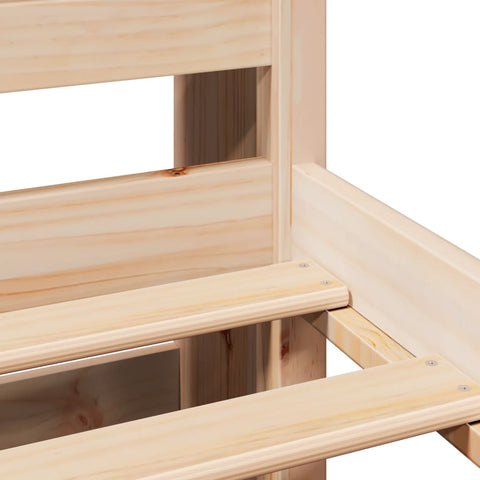 vidaXL Bookcase Bed without Mattress 90x200cm Solid Wood Pine