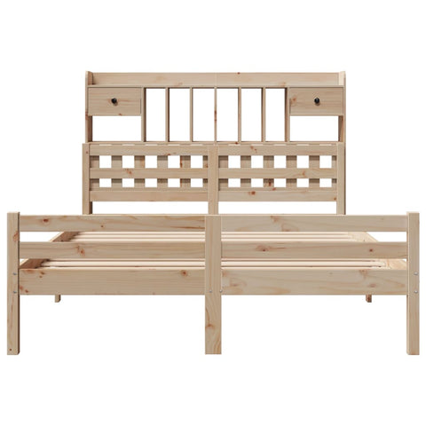 vidaXL Bookcase Bed without Mattress 140x200cm Solid Wood Pine