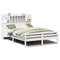 vidaXL Bookcase Bed without Mattress White 140x200cm Solid Wood Pine