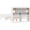 vidaXL Bookcase Bed without Mattress White 140x200cm Solid Wood Pine