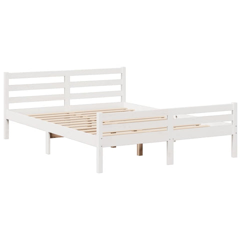 vidaXL Bookcase Bed without Mattress White 140x200cm Solid Wood Pine