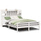 vidaXL Bookcase Bed without Mattress White 150x200 cm King Size Solid Wood Pine