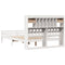 vidaXL Bookcase Bed without Mattress White 150x200 cm King Size Solid Wood Pine