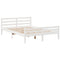 vidaXL Bookcase Bed without Mattress White 150x200 cm King Size Solid Wood Pine