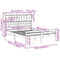 vidaXL Bookcase Bed without Mattress White 150x200 cm King Size Solid Wood Pine