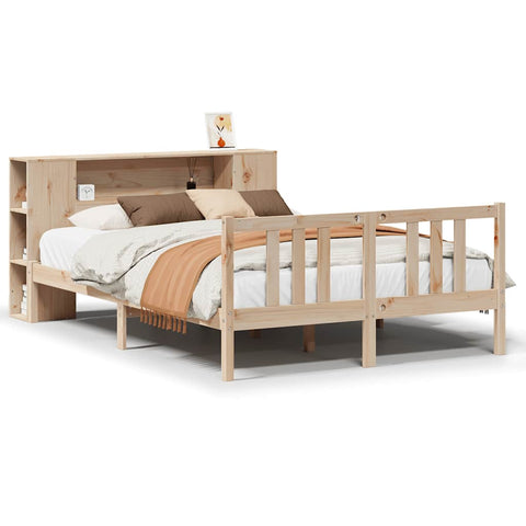 vidaXL Bookcase Bed without Mattress 120x200cm Solid Wood Pine