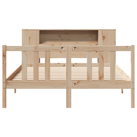 vidaXL Bookcase Bed without Mattress 120x200cm Solid Wood Pine