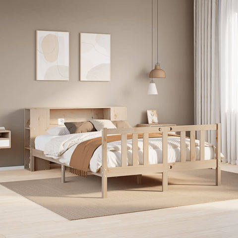 vidaXL Bookcase Bed without Mattress 120x200cm Solid Wood Pine