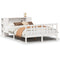 vidaXL Bookcase Bed without Mattress White 140x200cm Solid Wood Pine