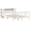 vidaXL Bookcase Bed without Mattress White 140x200cm Solid Wood Pine