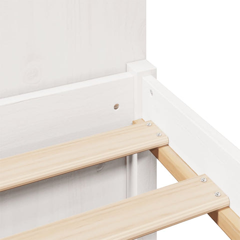 vidaXL Bookcase Bed without Mattress White 140x200cm Solid Wood Pine