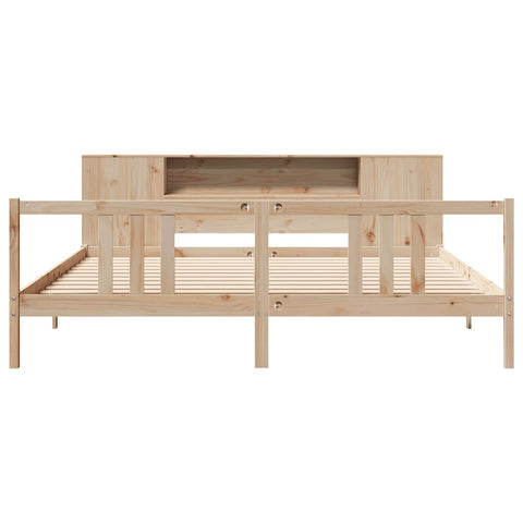 vidaXL Bookcase Bed without Mattress 180x200cm Solid Wood Pine