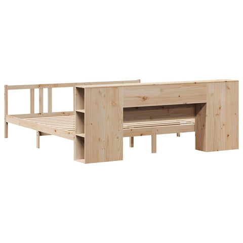 vidaXL Bookcase Bed without Mattress 180x200cm Solid Wood Pine