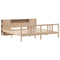 vidaXL Bookcase Bed without Mattress 200x200cm Solid Wood Pine
