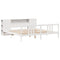 vidaXL Bookcase Bed without Mattress White 200x200cm Solid Wood Pine