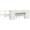 vidaXL Bookcase Bed without Mattress White 200x200cm Solid Wood Pine