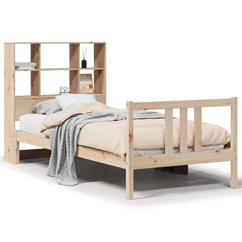 vidaXL Bookcase Bed without Mattress 90x190cm Single Solid Wood Pine