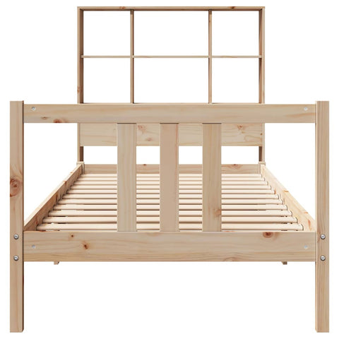 vidaXL Bookcase Bed without Mattress 90x190cm Single Solid Wood Pine