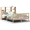 vidaXL Bookcase Bed without Mattress 135x190cm Double Solid Wood Pine