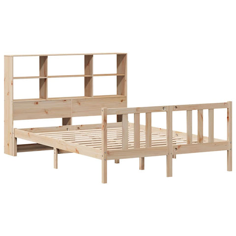 vidaXL Bookcase Bed without Mattress 135x190cm Double Solid Wood Pine