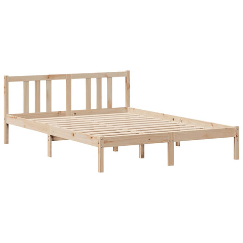 vidaXL Bookcase Bed without Mattress 135x190cm Double Solid Wood Pine