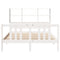 vidaXL Bookcase Bed without Mattress White 140x200cm Solid Wood Pine