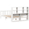 vidaXL Bookcase Bed without Mattress White 140x200cm Solid Wood Pine