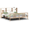 vidaXL Bookcase Bed without Mattress 180x200cm Super King Solid Wood Pine