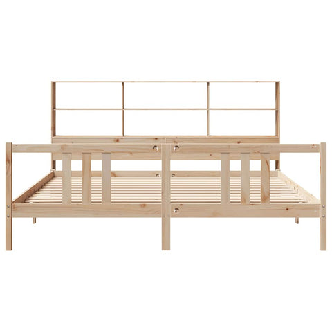 vidaXL Bookcase Bed without Mattress 180x200cm Super King Solid Wood Pine