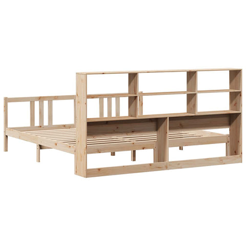 vidaXL Bookcase Bed without Mattress 180x200cm Super King Solid Wood Pine