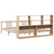 vidaXL Bookcase Bed without Mattress 180x200cm Super King Solid Wood Pine
