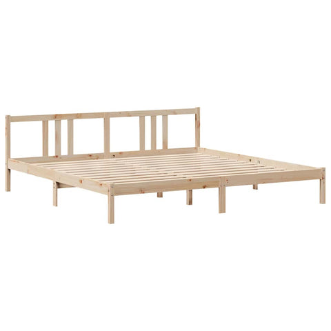 vidaXL Bookcase Bed without Mattress 180x200cm Super King Solid Wood Pine