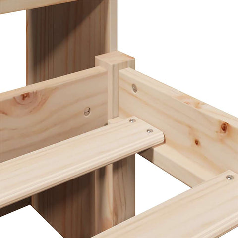 vidaXL Bookcase Bed without Mattress 180x200cm Super King Solid Wood Pine