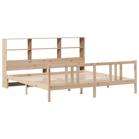 vidaXL Bookcase Bed without Mattress 200x200cm Solid Wood Pine