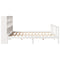 vidaXL Bookcase Bed without Mattress White 200x200cm Solid Wood Pine