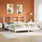 vidaXL Bookcase Bed without Mattress White 200x200cm Solid Wood Pine