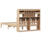 vidaXL Bookcase Bed without Mattress 135x190 cm Double Solid Wood Pine