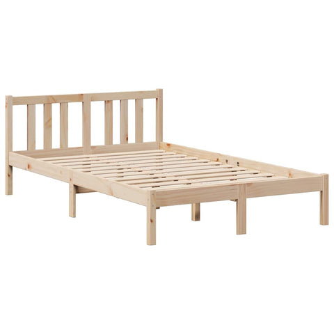 vidaXL Bookcase Bed without Mattress 135x190 cm Double Solid Wood Pine