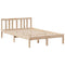 vidaXL Bookcase Bed without Mattress 135x190 cm Double Solid Wood Pine