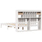 vidaXL Bookcase Bed without Mattress White 140x200 cm Solid Wood Pine