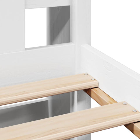 vidaXL Bookcase Bed without Mattress White 140x200 cm Solid Wood Pine