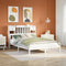 vidaXL Bookcase Bed without Mattress White 140x200 cm Solid Wood Pine