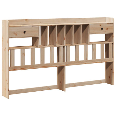 vidaXL Bookcase Bed without Mattress 180x200 cm Super King Solid Wood Pine