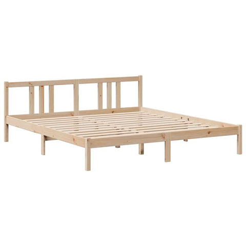 vidaXL Bookcase Bed without Mattress 180x200 cm Super King Solid Wood Pine