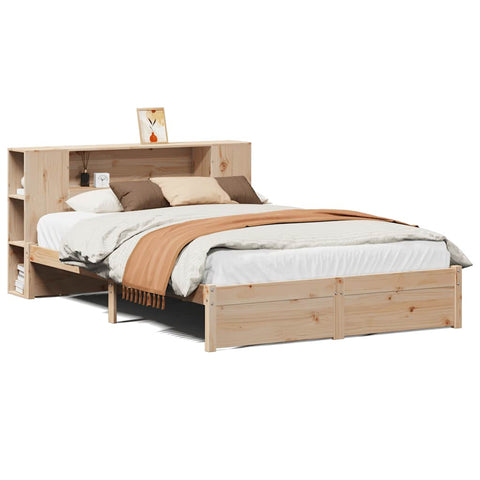 vidaXL Bookcase Bed without Mattress 120x190cm Small Double Solid Wood Pine