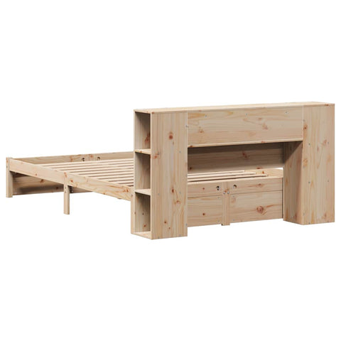 vidaXL Bookcase Bed without Mattress 120x190cm Small Double Solid Wood Pine