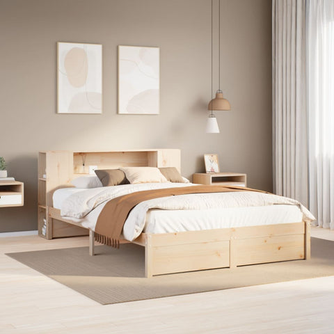 vidaXL Bookcase Bed without Mattress 120x190cm Small Double Solid Wood Pine
