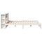 vidaXL Bookcase Bed without Mattress White 150x200cm King Size Solid Wood Pine