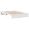 vidaXL Bookcase Bed without Mattress White 150x200cm King Size Solid Wood Pine