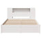 vidaXL Bookcase Bed without Mattress White 160x200cm Solid Wood Pine